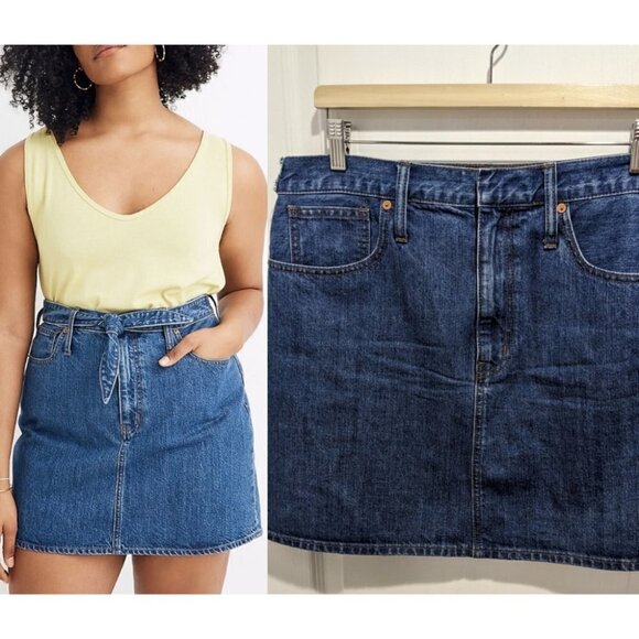 {SEE Comments} Madewell | Rigid Denim Mini Skirt - Picture 1 of 16